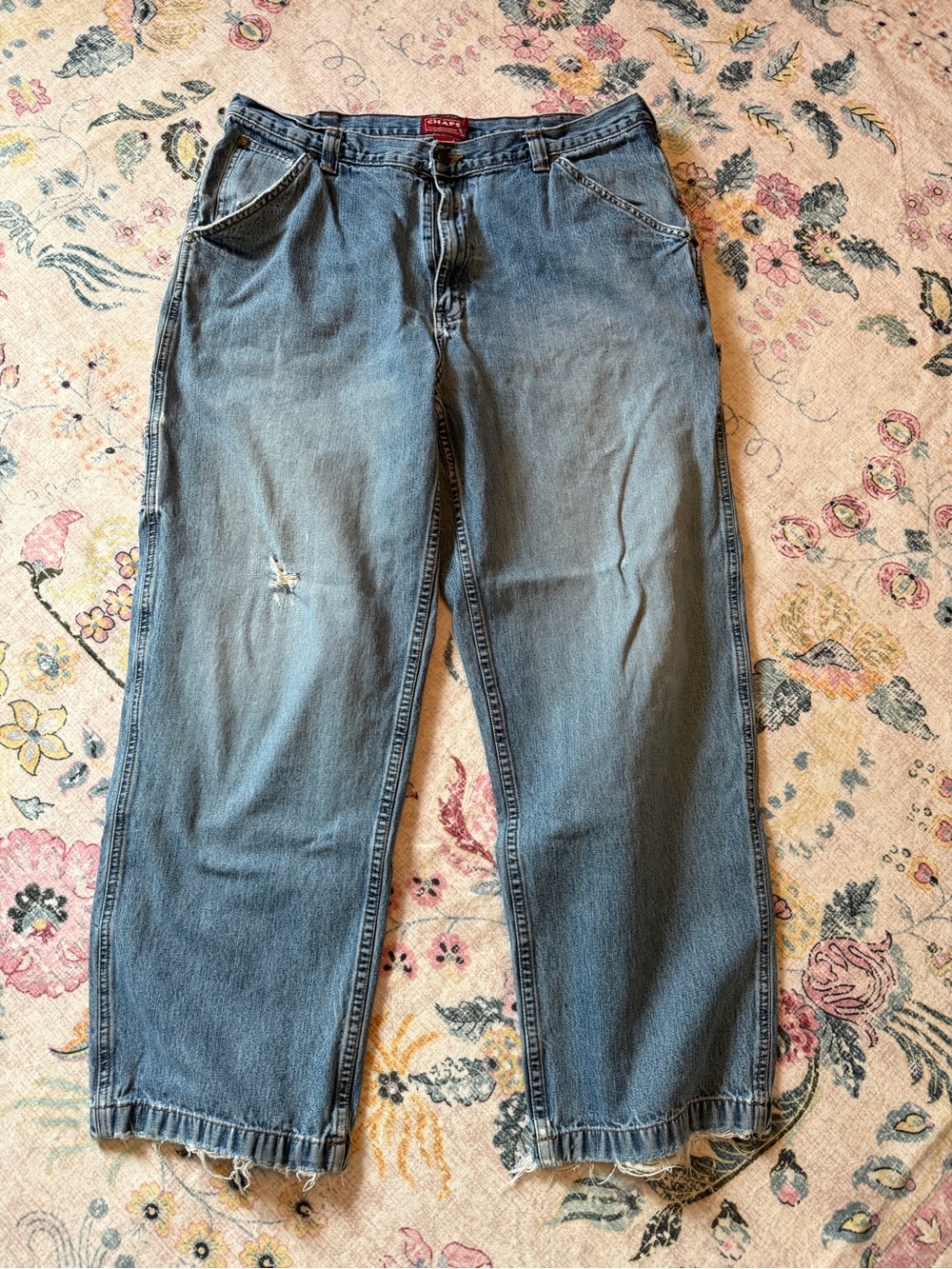 Chaps Men's Relaxed Jeans - Medium Blue Denim